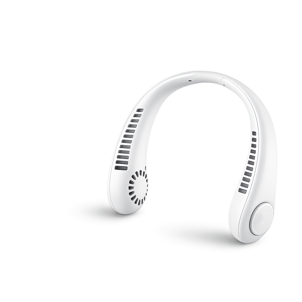 Portable Rechargeable Bladeless Neck Fan – Hands-Free Hanging Cooling Fan with 3 Speed Airflow - Zentrix