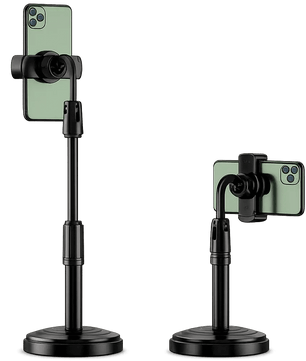 Adjustable Mobile Phone Stand with Flexible Gooseneck Arm – Height Adjustable Desktop Phone Holder for Video Calls, Live Streaming & Content Creation - Zentrix