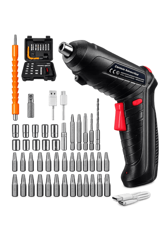47-in-1 Rechargeable Electric Screwdriver Set – Cordless Precision Power Tool Kit with Chrome Vanadium Steel Bits - Zentrix