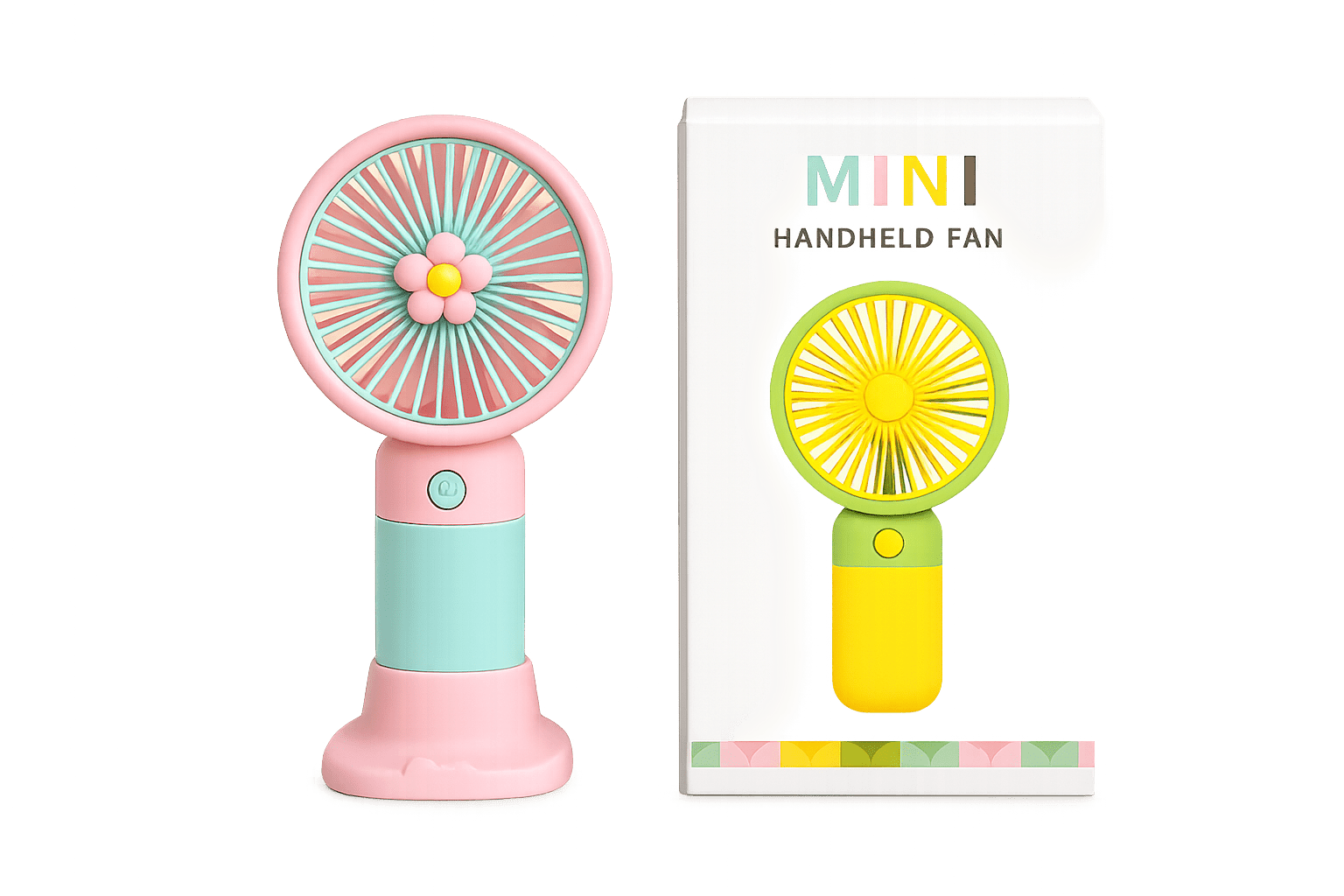 Fresh Breeze Moe Rechargeable Handheld Fan | Portable USB Mini Cooling Fan | Quiet Personal Desk & Travel Fan - Zentrix