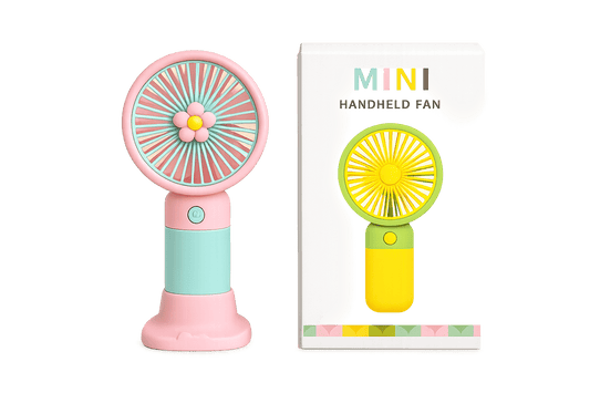 Fresh Breeze Moe Rechargeable Handheld Fan | Portable USB Mini Cooling Fan | Quiet Personal Desk & Travel Fan - Zentrix