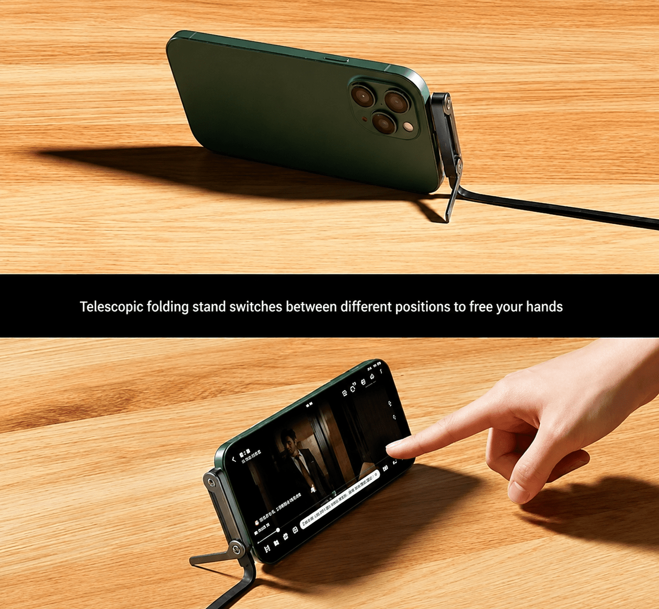 240W Type-C to Type-C Fast Charging Cable with Adjustable Phone Stand | 90° Elbow PD 3.1 Gaming USB-C Cable (1.5M) - Zentrix