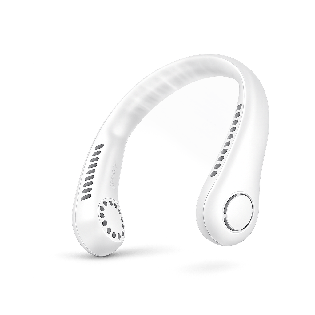 Portable Rechargeable Bladeless Neck Fan – Hands-Free Hanging Cooling Fan with 3 Speed Airflow - Zentrix