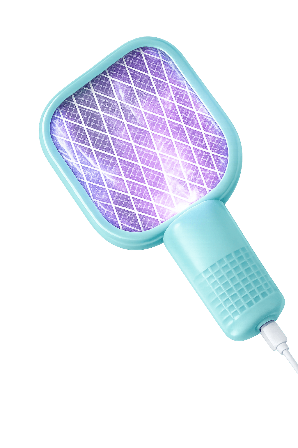 Portable USB Rechargeable Mosquito Killer Racket with LED Night Lamp – Electric Insect Zapper for Home, Office & Camping - Zentrix