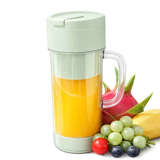 Portable USB Rechargeable Mini Juicer Blender Cup with Straw – Personal Smoothie Maker for Home, Office & Travel - Zentrix