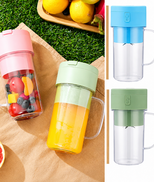 Portable USB Rechargeable Mini Juicer Blender Cup with Straw – Personal Smoothie Maker for Home, Office & Travel - Zentrix