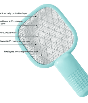 Portable USB Rechargeable Mosquito Killer Racket with LED Night Lamp – Electric Insect Zapper for Home, Office & Camping - Zentrix