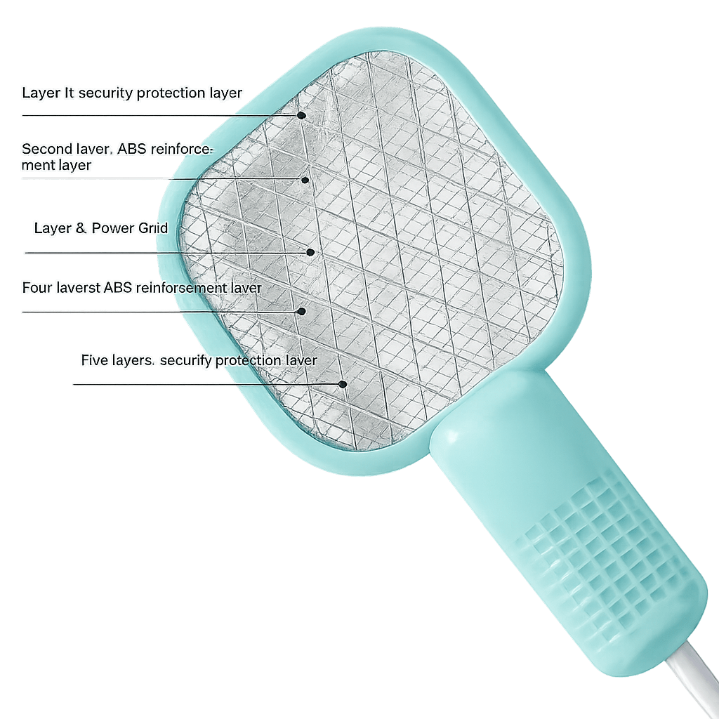 Portable USB Rechargeable Mosquito Killer Racket with LED Night Lamp – Electric Insect Zapper for Home, Office & Camping - Zentrix