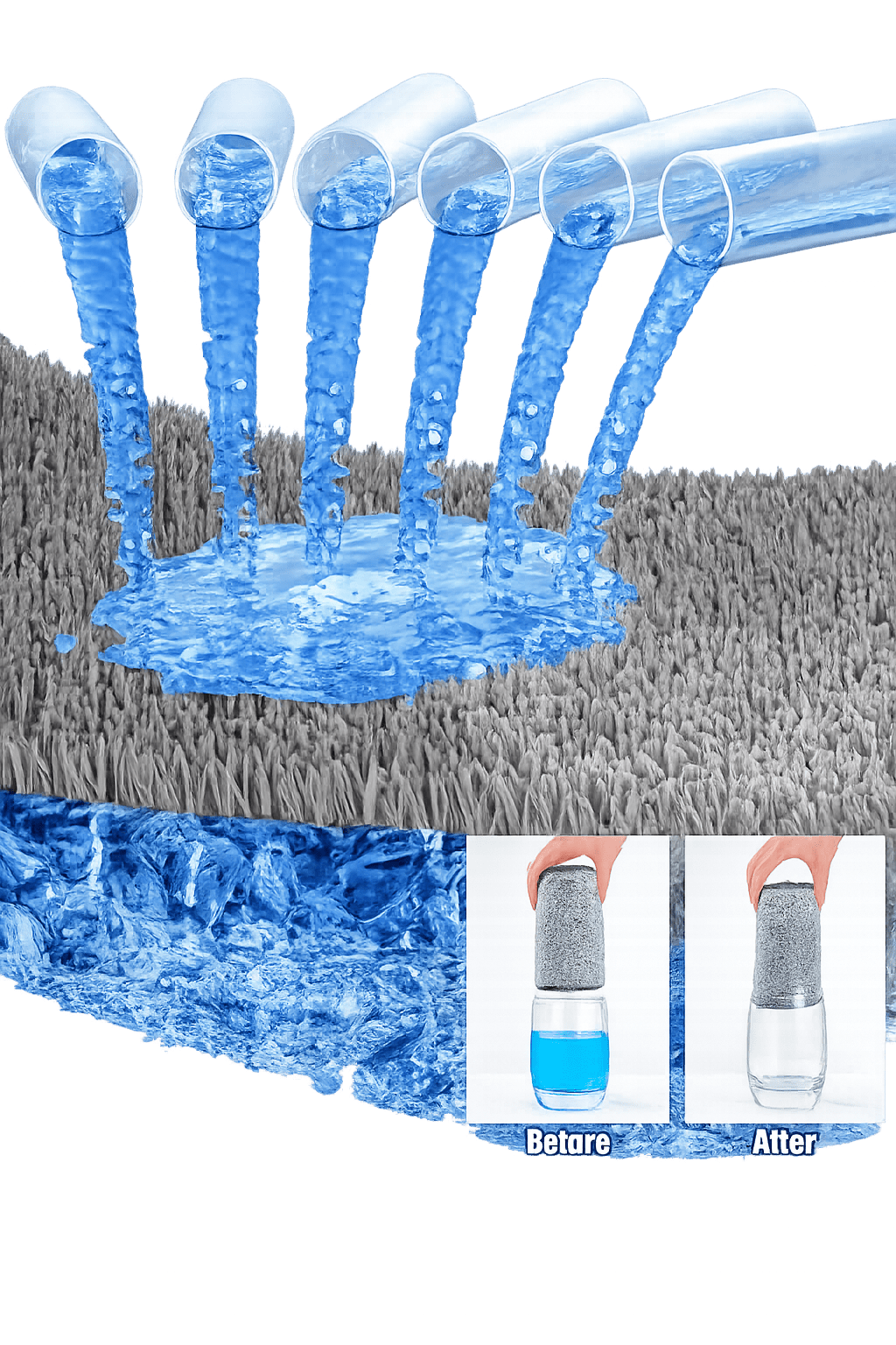 360° Rotating Self-Wringing Flat Mop with Built-in Squeeze System | Hands-Free Adjustable Floor Cleaning Mop for Home & Office - Zentrix