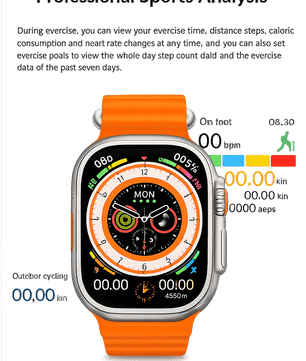 S8 Ultra Bluetooth Smart Watch | HD Full Touch Display, Bluetooth Calling, Fitness Tracker & Health Monitoring Smartwatch for Android & iPhone - Zentrix