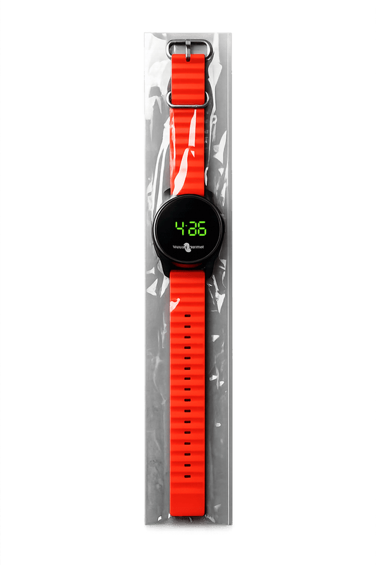 Digital Touch LED Smart Watch for Men & Women | Stylish Full Touch Display Rechargeable Casual Wrist Watch with Silicone Strap - Zentrix