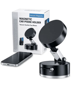 360° Magnetic Car Phone Holder – Vacuum Suction Dashboard Mount | Strong Magnet & Universal Smartphone Stand - Zentrix