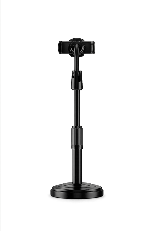 Adjustable Mobile Phone Stand with Flexible Gooseneck Arm – Height Adjustable Desktop Phone Holder for Video Calls, Live Streaming & Content Creation - Zentrix