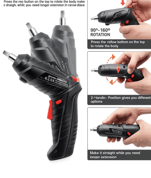47-in-1 Rechargeable Electric Screwdriver Set – Cordless Precision Power Tool Kit with Chrome Vanadium Steel Bits - Zentrix