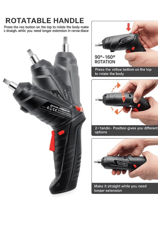 47-in-1 Rechargeable Electric Screwdriver Set – Cordless Precision Power Tool Kit with Chrome Vanadium Steel Bits - Zentrix