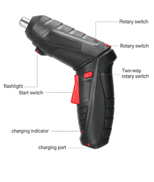47-in-1 Rechargeable Electric Screwdriver Set – Cordless Precision Power Tool Kit with Chrome Vanadium Steel Bits - Zentrix