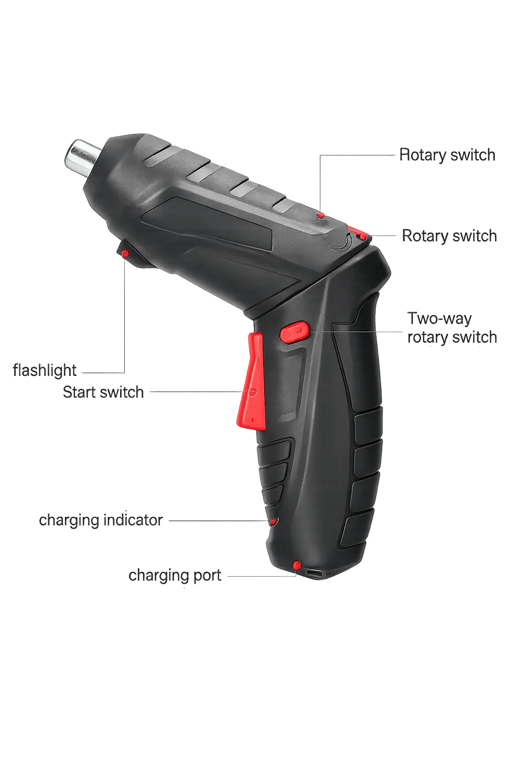 47-in-1 Rechargeable Electric Screwdriver Set – Cordless Precision Power Tool Kit with Chrome Vanadium Steel Bits - Zentrix