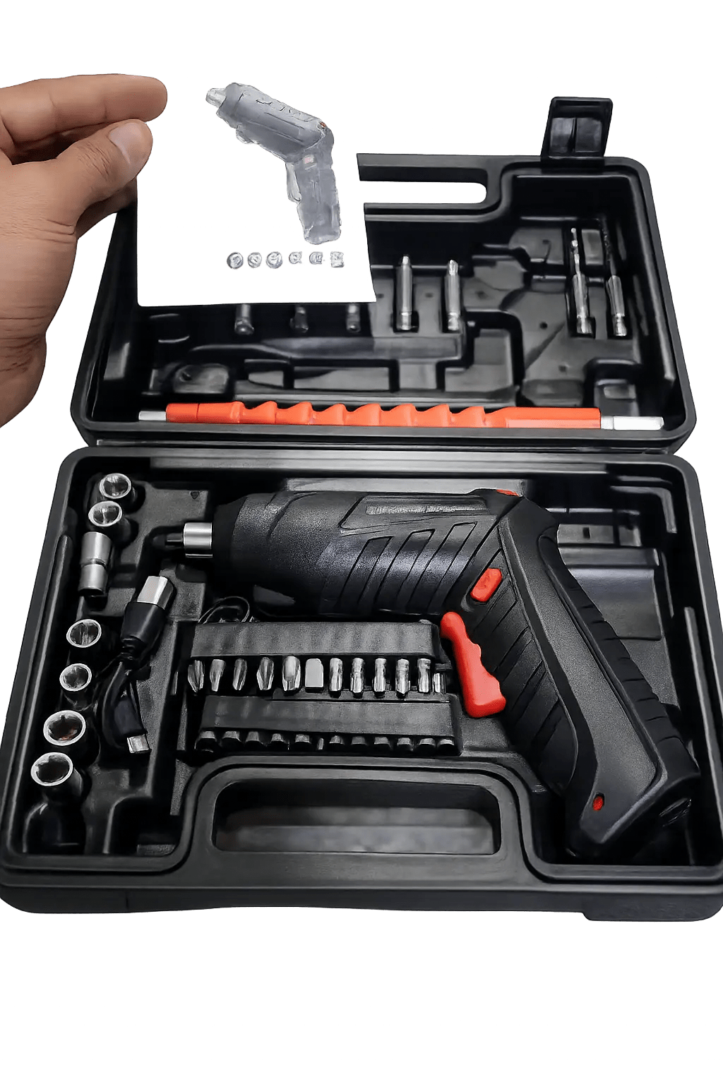 47-in-1 Rechargeable Electric Screwdriver Set – Cordless Precision Power Tool Kit with Chrome Vanadium Steel Bits - Zentrix