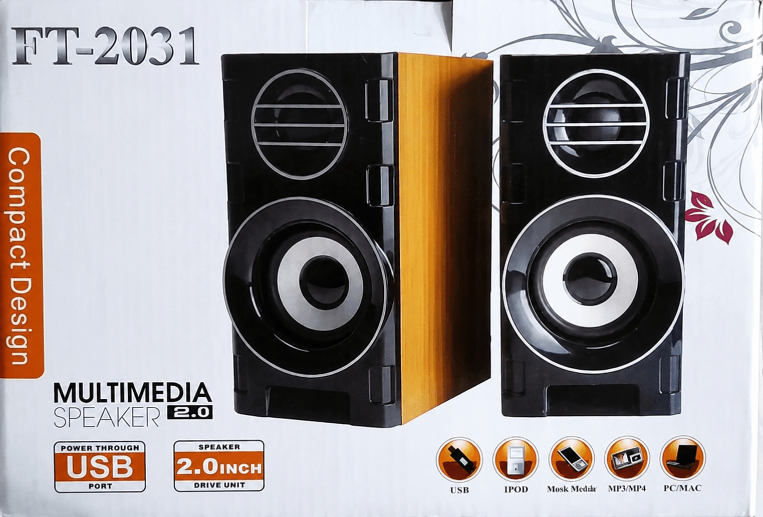FT-2031 Premium Subwoofer Pair Speakers – Powerful Stereo Bass Speaker System for PC, Laptop, TV & Mobile - Zentrix