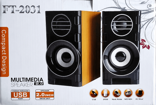 FT-2031 Premium Subwoofer Pair Speakers – Powerful Stereo Bass Speaker System for PC, Laptop, TV & Mobile - Zentrix