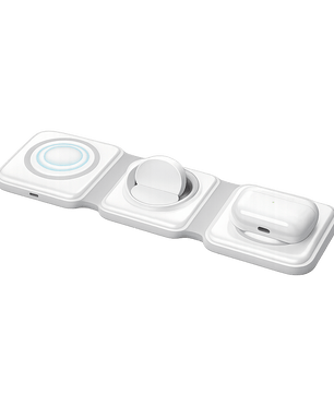 3 in 1 Magnetic Foldable Wireless Charger 15W Fast Charging Station for iPhone, Apple Watch & AirPods | Portable MagSafe Charging Dock - Zentrix