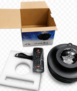 USB Starry Projector Light with Bluetooth Speaker | Ocean Wave Galaxy Night Light | LED Star Sky Projector Lamp with Remote Control - Zentrix