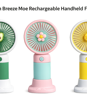 Fresh Breeze Moe Rechargeable Handheld Fan | Portable USB Mini Cooling Fan | Quiet Personal Desk & Travel Fan - Zentrix