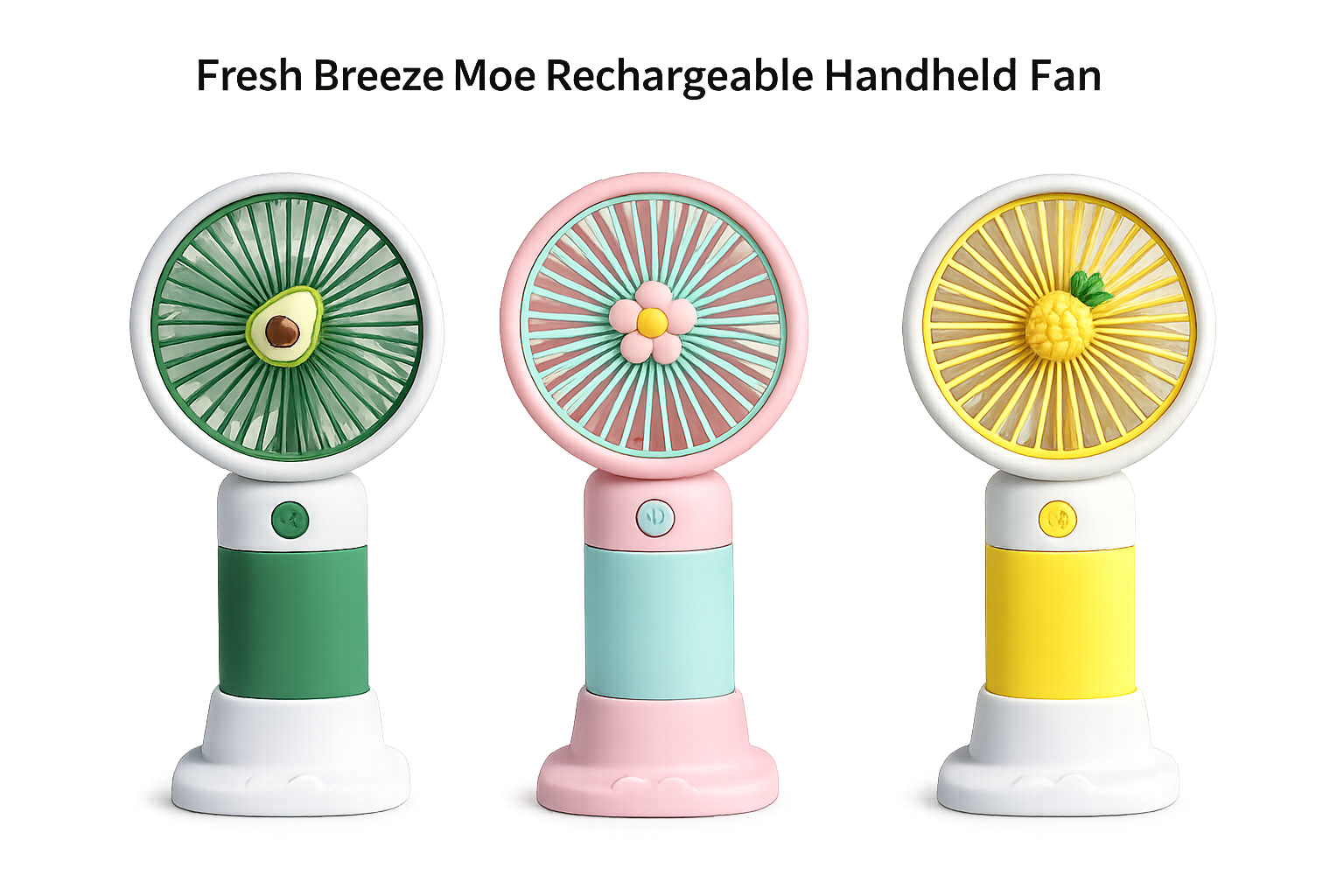 Fresh Breeze Moe Rechargeable Handheld Fan | Portable USB Mini Cooling Fan | Quiet Personal Desk & Travel Fan - Zentrix