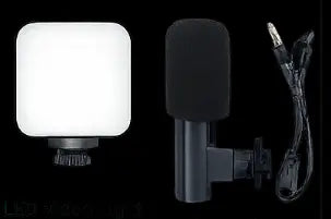 AY-49 Vlogging Kit with LED Light & Mic - Zentrix