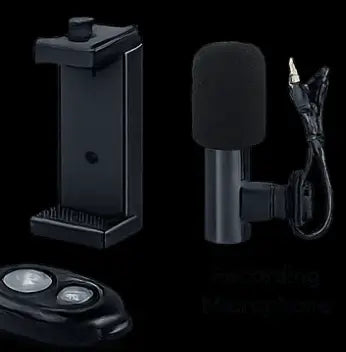 AY-49 Vlogging Kit with LED Light & Mic - Zentrix