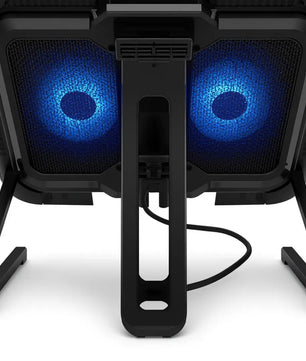 N99 Dual Fan Laptop Cooling Pad with LED Lights – Adjustable Laptop Stand, 5 Height Levels, Dual USB Ports, Silent Cooling Fan for Gaming & Office Use - Zentrix