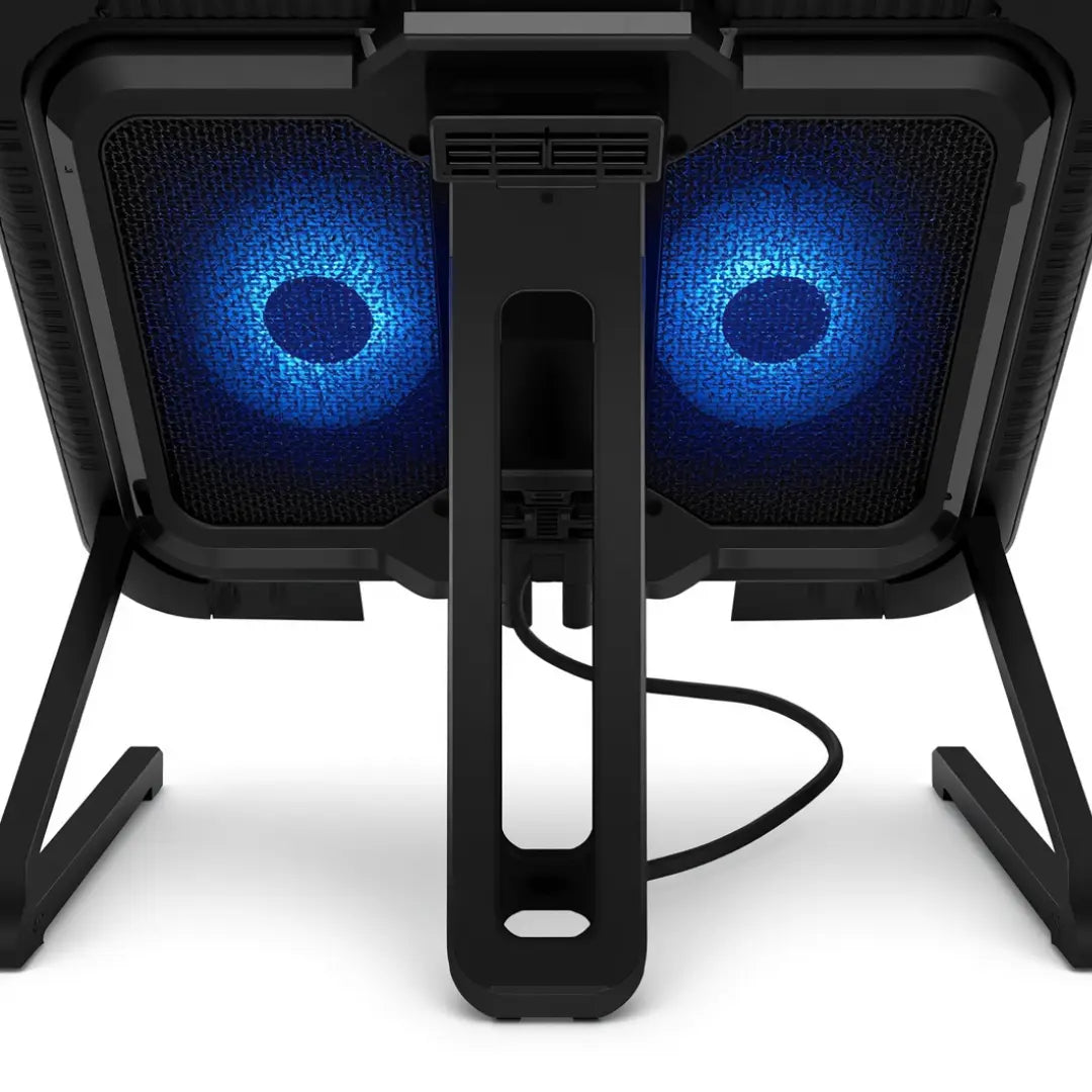 N99 Dual Fan Laptop Cooling Pad with LED Lights – Adjustable Laptop Stand, 5 Height Levels, Dual USB Ports, Silent Cooling Fan for Gaming & Office Use - Zentrix
