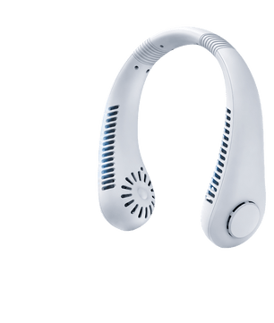 Portable Rechargeable Bladeless Neck Fan – Hands-Free Hanging Cooling Fan with 3 Speed Airflow - Zentrix